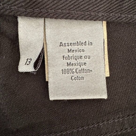 90s Vintage Calvin Klein Blackest Black Silver Tone Button Fly Straight Jeans - Picture 10 of 12